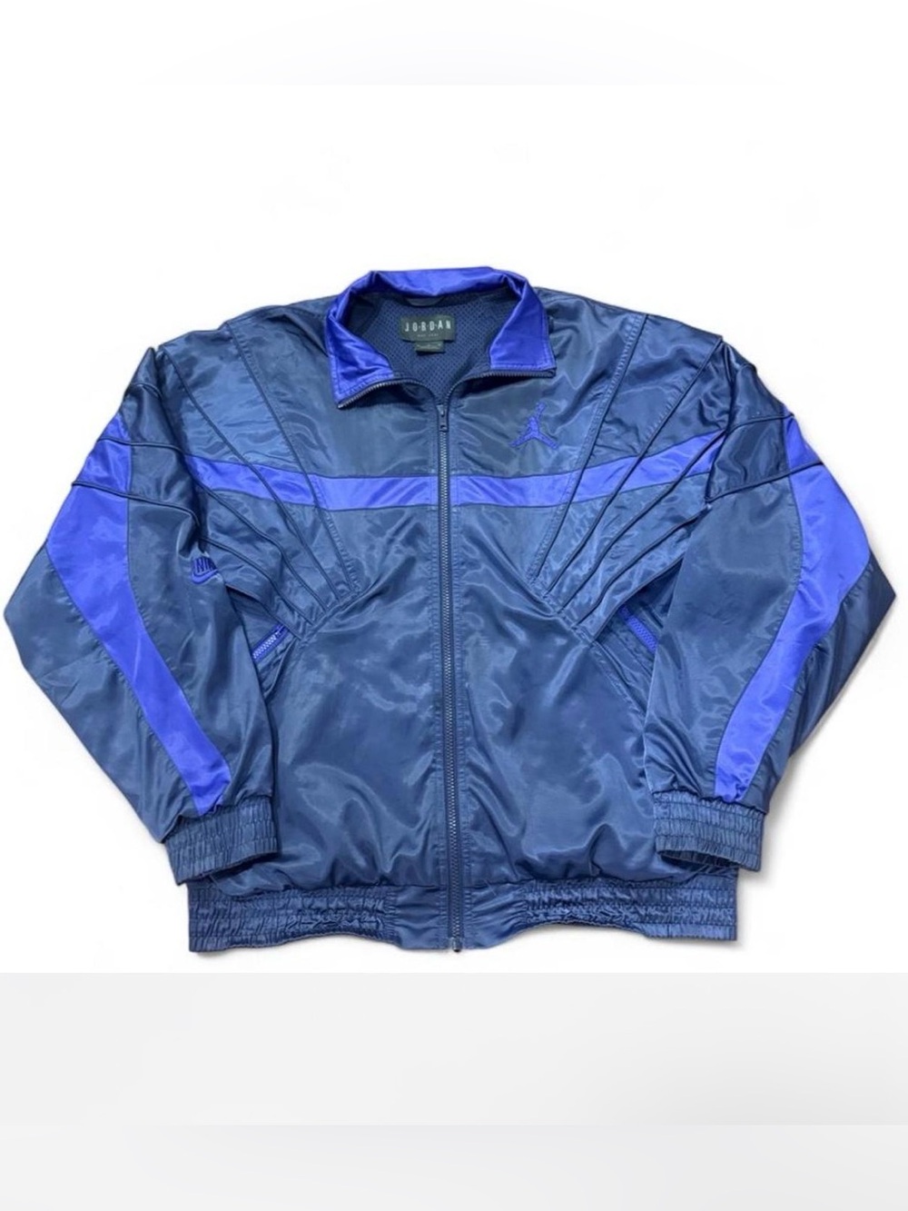 Jordan Nike X Collab Navy and Purple Full-Zip Mid/Heavy weight Tech Jacket